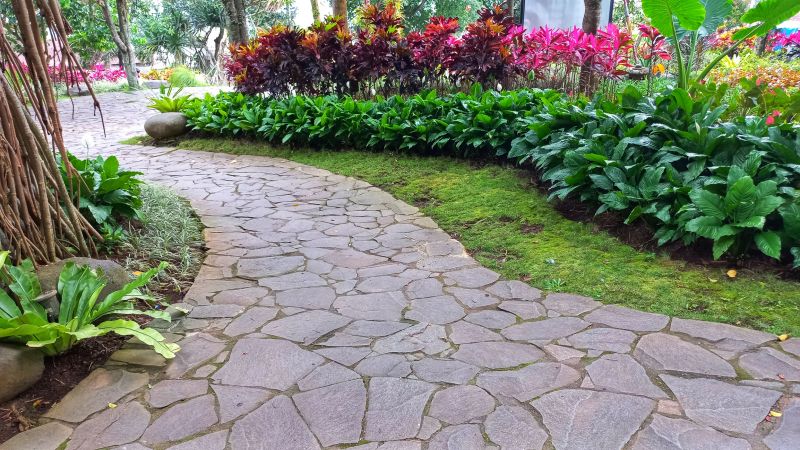 Natural stone paver installation